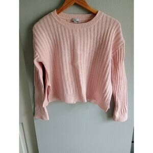 Rails Joelle Ribbed Petal Melange Sweater wool cashmere cottage core beachy pink